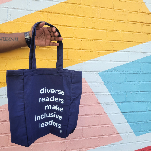 SECONDS Diverse Readers Make Inclusive Leaders- Navy Tote bag