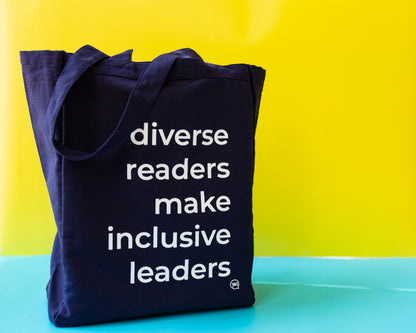 Diverse Readers Make Inclusive Leaders- Navy Tote bag
