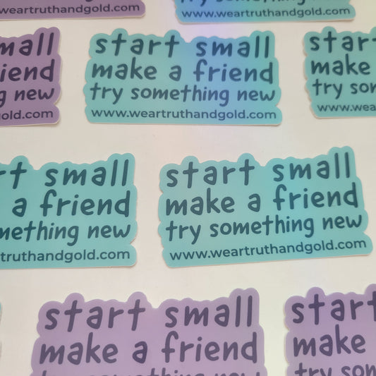 NEW KIDS Mini Mantra Sticker- Purple and Blue