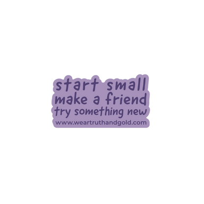 NEW KIDS Mini Mantra Sticker- Purple and Blue