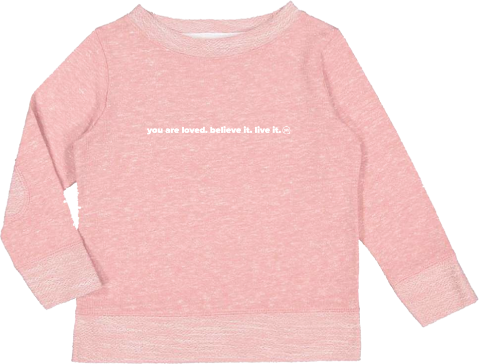 Loved.-Toddler Elbow Patch Sweatshirt (multiple colors)