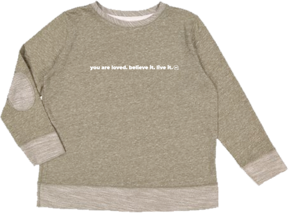 Loved.-Youth Elbow Patch Sweatshirt (multiple colors)