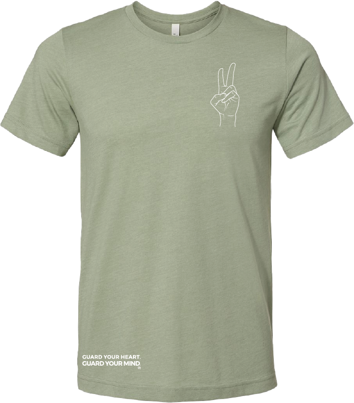 Peace-Unisex Tee Heather Sage